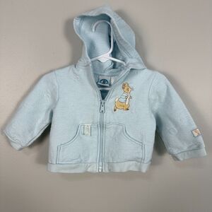 Vintage Peter Rabbit Boys 6-9 Months Full Zip Hood Sweatshirt Jacket Blue